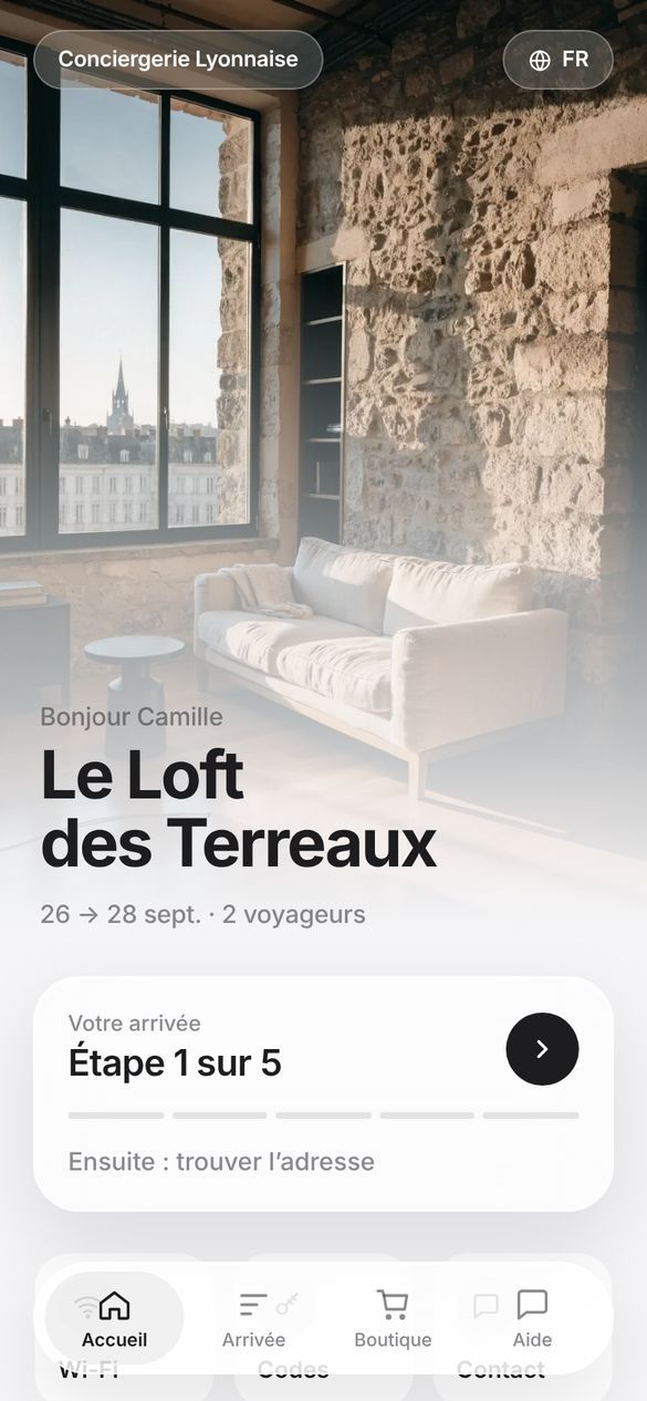 Livret d'accueil Noé, écran d'accueil